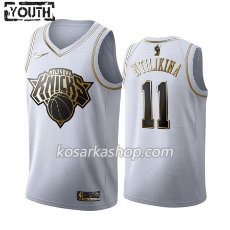 Dres New York Knicks Frank Ntilikina 11 Nike 2019-20 Bijela Golden Edition Swingman - Dječji